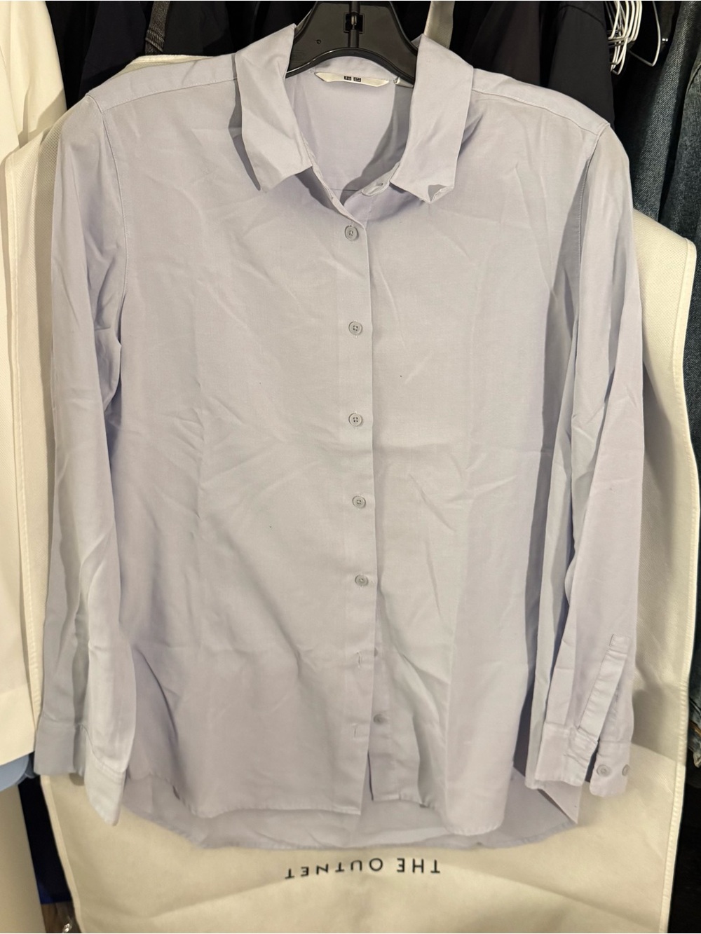 Uniqlo Light Blue Button-Up Blouse